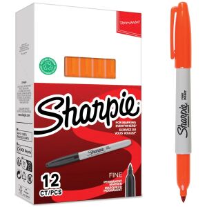 Sharpie Fein Permanent Marker Rundspitze Orange 12er Faltschachtel