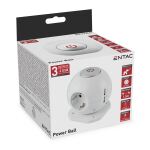Entac Power Ball 3 Steckdosen, 2x2,1A USB-Anschluss mit...
