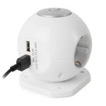 Entac Power Ball 3 Steckdosen, 2x2,1A USB-Anschluss mit Schalter 1,5m 3G1,5