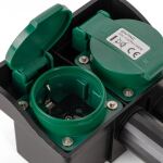 Entac Gartensteckdosen-Verlängerungskabel O1S 2 Steckdosen 5m IP44