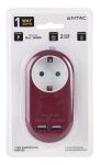 Entac Netzteil 1 geerdete Steckdose und 2 USB (insgesamt...