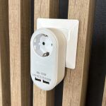 Entac Netzteil 1 Schukosteckdose und 2 USB (insgesamt 2,1 A) Weiß