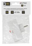 Entac Stromadapter 3 Steckdosen (1 geerdet, 2 Euro) mit...