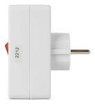 Entac Stromadapter 3 Steckdosen (1 geerdet, 2 Euro) mit Schalter
