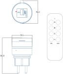 Entac Ferngesteuerte IP44-Steckdose, 2er-Set IP44-Steckdosen mit RC