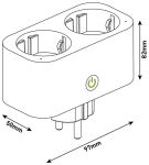 Entac Smart Doppelsteckdosenadapter WIBLE