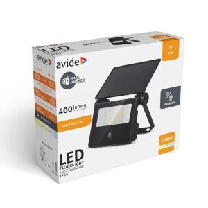 Entac LED-Flutlicht Akku und Solarfunktion 400lm PIR-Sensor