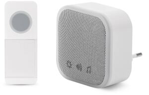 Entac Türklingel AC Plug-in mit batteriebetriebenem IP44-Sender 1xCR2032 Inkl.