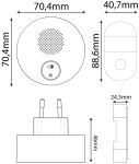 Entac Türklingel AC Plug-in mit Kinetic Switch IP44 Sender