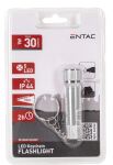 Entac Taschenlampe 5LED Schlüsselanhänger Silber