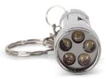 Entac Taschenlampe 5LED Schlüsselanhänger Silber