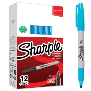 Sharpie Marker Fein Rundspitze Hellblau 12 Stück