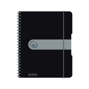 Herlitz Spiralblock "to go" PP-Cover A5 80 Bl. Schwarz