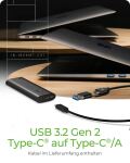 ICY BOX M.2 NVMe SSD Gehäuse, werkzeutloser Einbau, Host USB 3.2 Gen 2 Type-C+A, 10 Gbps, Aluminium