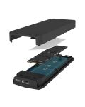 ICY BOX Gehäuse für NVMe M.2 SSD, RGB-Beleuchtung, Host USB 3.2 Gen 2 Type-C+ Type-A, 10 Gbit/s