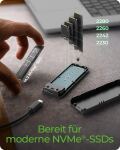 ICY BOX Gehäuse für NVMe M.2 SSD, RGB-Beleuchtung, Host USB 3.2 Gen 2 Type-C+ Type-A, 10 Gbit/s