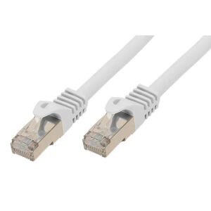 Shiverpeaks RJ45 Patchkabel flach, CAT7 Roh, slim, 10m weiß
