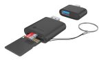 ICY BOX IB-CR204-CU3, 2 in 1 Kartenleser für SD /Micro SD via USB Type-C + -A Schnittstelle, USB Gen 3.2 Gen 1 (5Gbit/s)