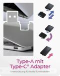 ICY BOX IB-CR204-CU3, 2 in 1 Kartenleser für SD /Micro SD via USB Type-C + -A Schnittstelle, USB Gen 3.2 Gen 1 (5Gbit/s)