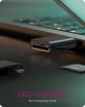 ICY BOX IB-CR204-CU3, 2 in 1 Kartenleser für SD /Micro SD via USB Type-C + -A Schnittstelle, USB Gen 3.2 Gen 1 (5Gbit/s)