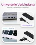 ICY BOX IB-HUB1424-C3, 4-Port USB Type-A Hub, Type-C®/A Anschluss, Kunststoff, schwarz