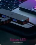ICY BOX IB-HUB1424-C3, 4-Port USB Type-A Hub, Type-C®/A Anschluss, Kunststoff, schwarz