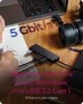 ICY BOX IB-HUB1424-C3, 4-Port USB Type-A Hub, Type-C®/A Anschluss, Kunststoff, schwarz