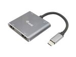 Equip USB-C 4-in-1 Dual-HDMI-Adapter, USB 3.0, 100W USB PD