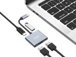 Equip USB-C 4-in-1 Dual-HDMI-Adapter, USB 3.0, 100W USB PD