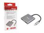 Equip USB-C 4-in-1 Dual-HDMI-Adapter, USB 3.0, 100W USB PD