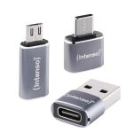 Intenso USB Adapter Set MIX480 - USB-C zu USB-A, USB-A zu USB-C, USB-C zu microUSB (3er Pack)