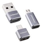 Intenso USB Adapter Set MIX480 - USB-C zu USB-A, USB-A zu USB-C, USB-C zu microUSB (3er Pack)