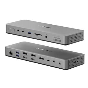 ALOGIC TB4DU4 laptop-dockingstation & portreplikator Kabelgebunden Thunderbolt Grau, Schwarz
