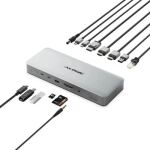ALOGIC TB4DU4 laptop-dockingstation & portreplikator Kabelgebunden Thunderbolt Grau, Schwarz