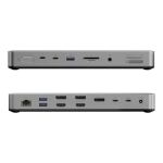 ALOGIC TB4DU4 laptop-dockingstation & portreplikator Kabelgebunden Thunderbolt Grau, Schwarz