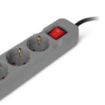 Entac Steckdosenleiste 3fach 2x USB-A, 1,5m grau