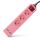 Entac Steckdosenleiste 3fach 2x USB-A, 1,5m pink