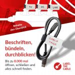 LTC Klettkabelbinderlabel Set wiederverwendbar, schwarz,30er