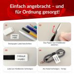 LTC Klettkabelbinderlabel Set wiederverwendbar, schwarz,30er
