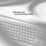 ALOGIC ASKBT3M-DE Tastatur Heimbüro Bluetooth QWERTZ Deutsch Weiß