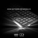 ALOGIC ASKBT3WC-DE Tastatur Maus enthalten Heimbüro RF Wireless + Bluetooth QWERTZ Deutsch Schwarz