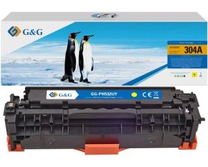 G&G Kompatibel mit HP 304A / CC532A / Canon 718Y Toner Gelb - Marke: