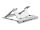 Conceptronic DONN35S Laptopständer mit 7-in-1 USB-C MST Dockingstation, Dual HDMI 4K 60 Hz, 100 W USB-C PD, USB-C 5 Gbit/s, 2 × USB-A 5 Gbit/s, Gigabit Ethernet