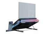 Conceptronic THYIA03B Turbofan Gaming Laptop-Kühlpad mit USB-Hub, RGB, versiegeltem Schaumdesign und Smartphone-Halter