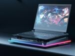 Conceptronic THYIA03B Turbofan Gaming Laptop-Kühlpad mit USB-Hub, RGB, versiegeltem Schaumdesign und Smartphone-Halter