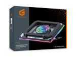 Conceptronic THYIA04B Gaming Laptop-Kühlpad mit RGB, versiegeltem Schaumdesign und Smartphone-Halter