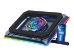 Conceptronic THYIA04B Gaming Laptop-Kühlpad mit RGB, versiegeltem Schaumdesign und Smartphone-Halter