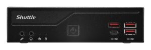 Shuttle Slim PC DB860 , S1851, 2x HDMI, 1x DP, 1x USB-C (DP), 1x 2.5", 1x M.2, 2x LAN (Intel 1G + 2.5G), 2x COM, 24/7 Dauerbetrieb, inkl. VESA