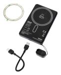 TROIKA POP50 5000 mAh Kabelloses Aufladen Grau, Schwarz