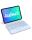 inateck Keyboard Ace Touch iPad 11"/10,9" QWERTZ RGB blue